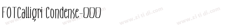FOTCalligri Condense字体转换